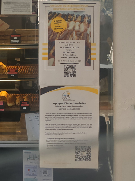 affiche operation Le Fournil de Lisa - Action-Leucemies